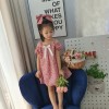 Váy hoa 2 dây tay trễ size 2-6-